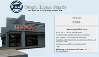 oregon liquor search